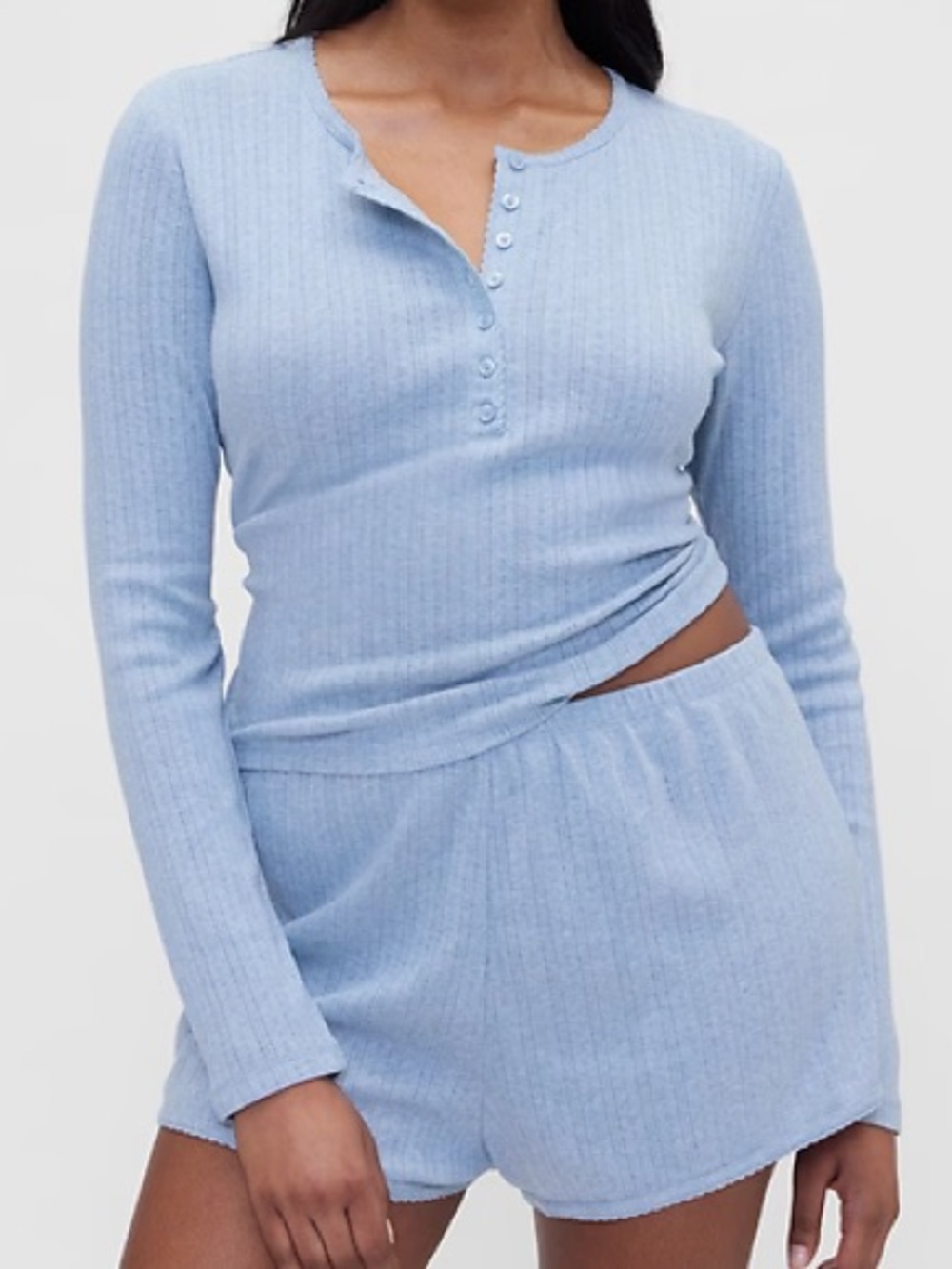 Gap × Summer Fridays Pointelle Henley PJ Top